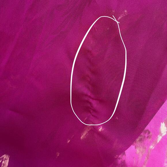 Mac Duggal Cassandra Stone Prom Dress Gown Hot Pink Gold Beaded Metallic Formal - Picture 11 of 16